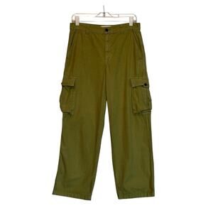 Madewell green low slung cargo pants size 27